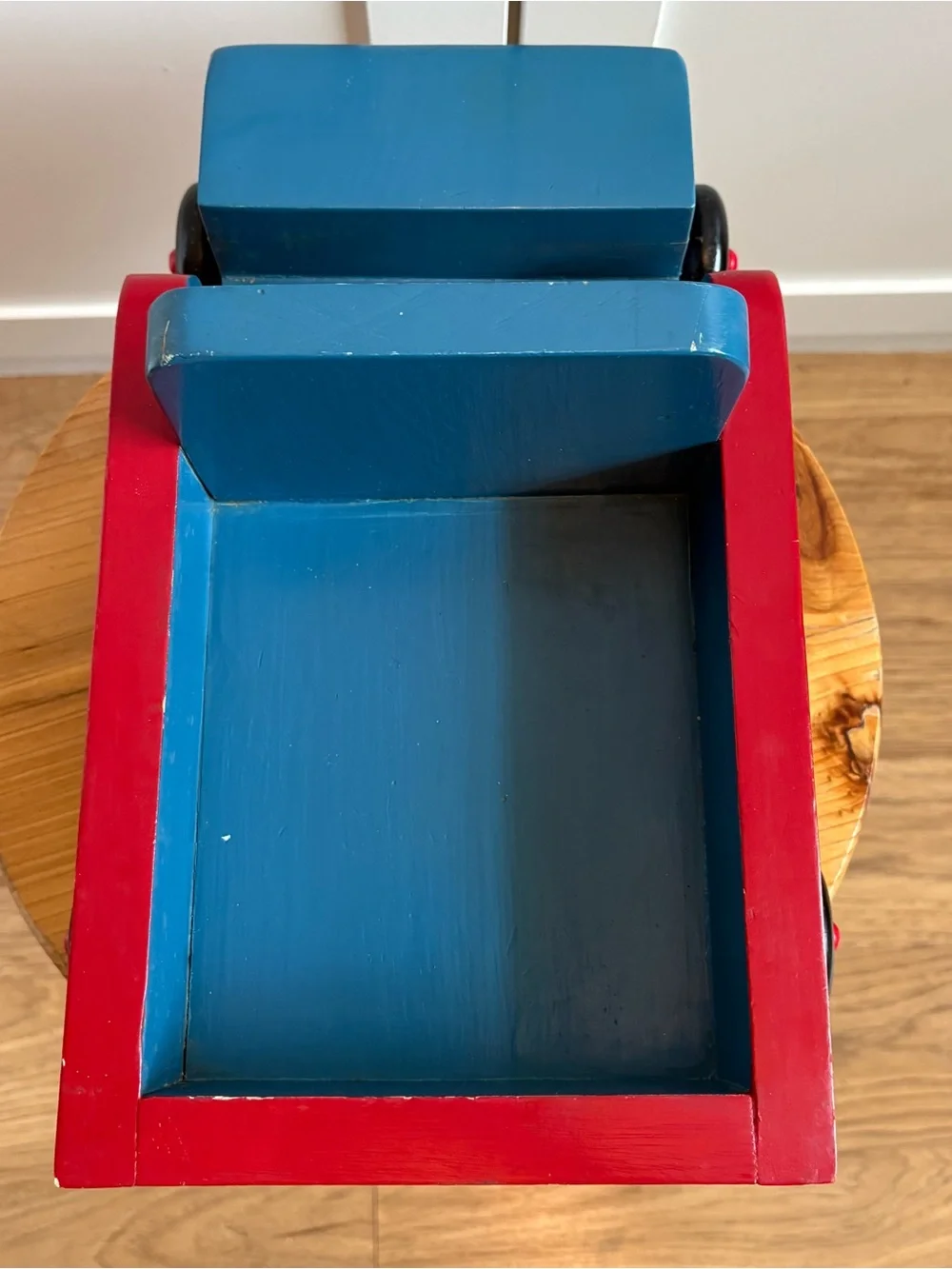 Vintage Handcrafted Painted Wooden Truck De Stijl minimalist style Montessori